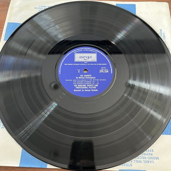 Works OF Shakespeare The Sonnets 3xLP Box Set 1972 Argo ZPR 254-6 - Picture 5 of 11